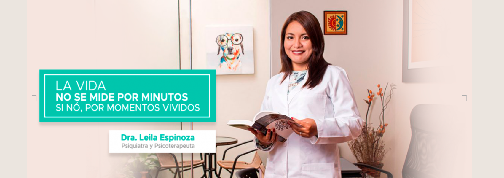 Dra. Leila Espinoza en consultorio